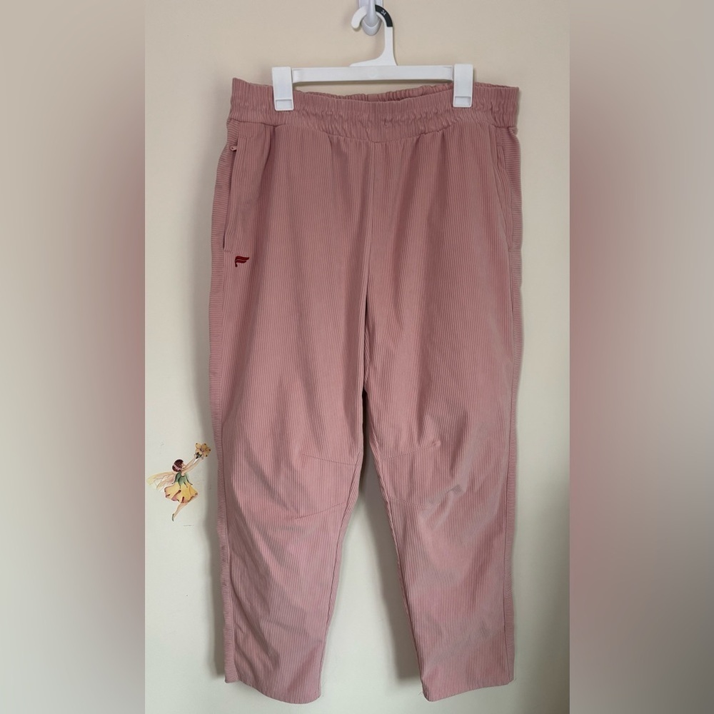 Fabletics Pants Pink Ankle Cropped Velvet Size XL